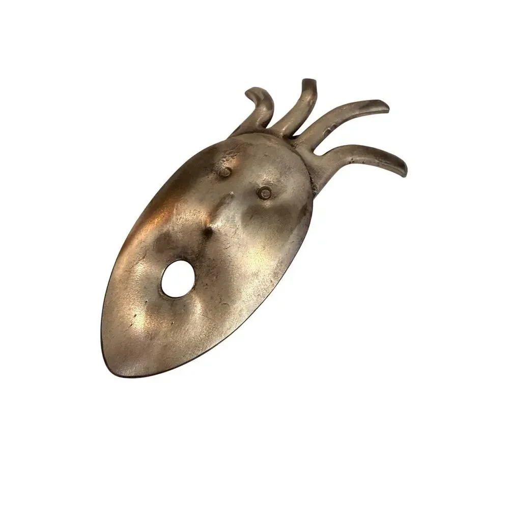 Spork Retro Face Brooch Punk Alien Modernist Steampunk Pin Metal Upcycled